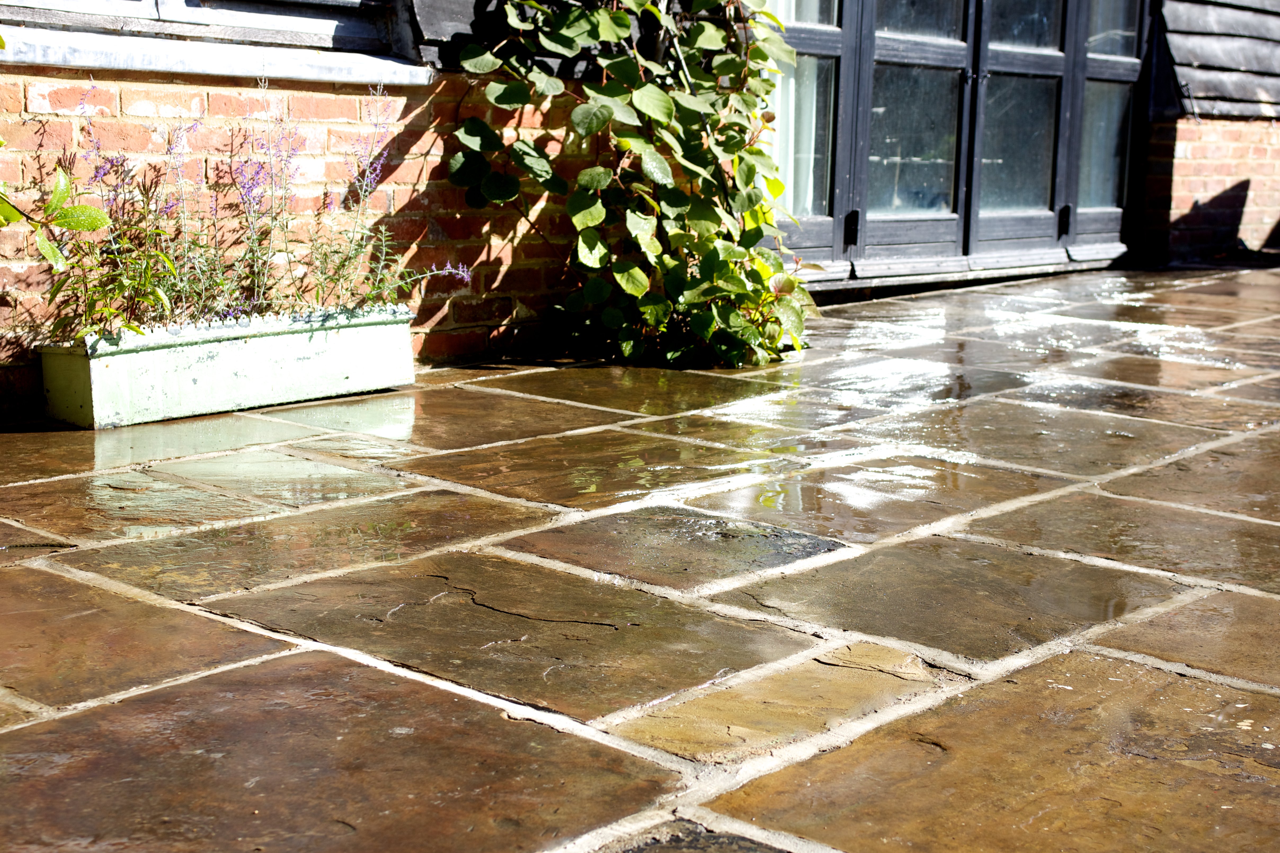 New and reclaimed Yorkstone paving in Broadbridge Heath